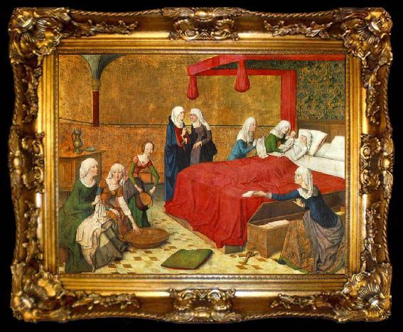 framed  MASTER of the Life of the Virgin The Birth of Mary, ta009-2